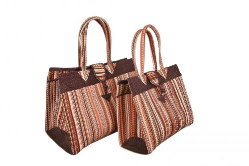 Grand sac Â« TAPIS Â» Couleurs multiples, en plastique recyclÃ© - Matou DÃ©co