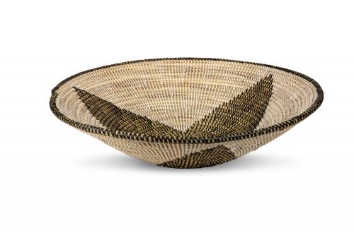 Corbeille Â« GRANDA Â» Uni naturel et marron, en osier et plastique recyclÃ© - Matou DÃ©co