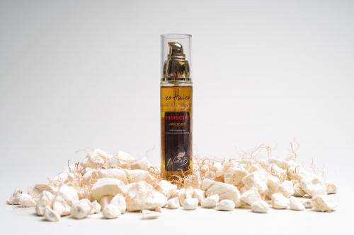 Huile dâ€™Hibiscus â€“ Bissap aux extraits dâ€™abricot Bio - Produit cosmÃ©tique naturel, biologique