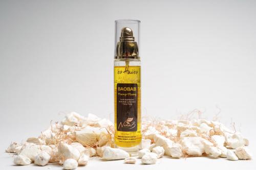 Huile de Baobab aux extraits d’Ylang-Ylang Bio - Produit cosmétique naturel, biologique