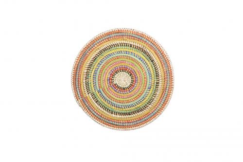 Set de table Â« SOMONE Â» Couleurs multiples, en osier et plastique recyclÃ© - Matou DÃ©co