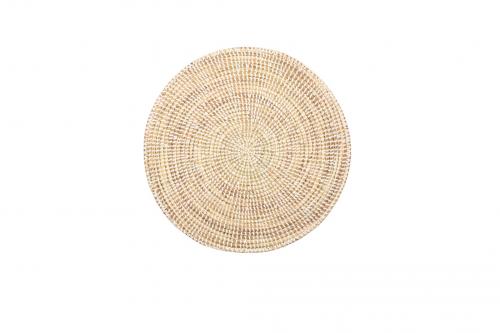 Set de table Â« SOMONE Â» Uni naturel, en osier et plastique recyclÃ© - Matou DÃ©co