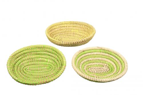Petite corbeille Ã  pain Â« SOMONE Â» Uni jaune, en osier et plastique recyclÃ© - Matou DÃ©co