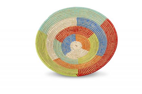 Corbeille Â« SOMONE Â» Couleurs multiples, en osier et plastique recyclÃ© - Matou DÃ©co