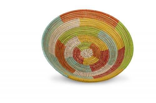 Corbeille Â« SOMONE Â» Couleurs multiples, en osier et plastique recyclÃ© - Matou DÃ©co