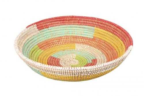 Corbeille Â« SOMONE Â» Couleurs multiples, en osier et plastique recyclÃ© - Matou DÃ©co