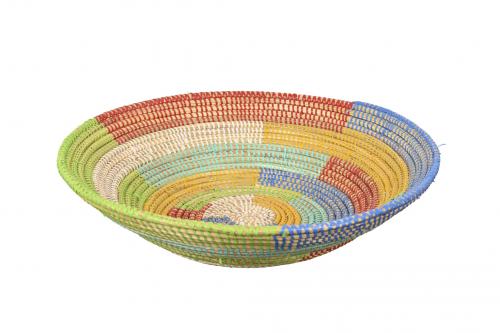 Corbeille Â« SOMONE Â» Couleurs multiples, en osier et plastique recyclÃ© - Matou DÃ©co