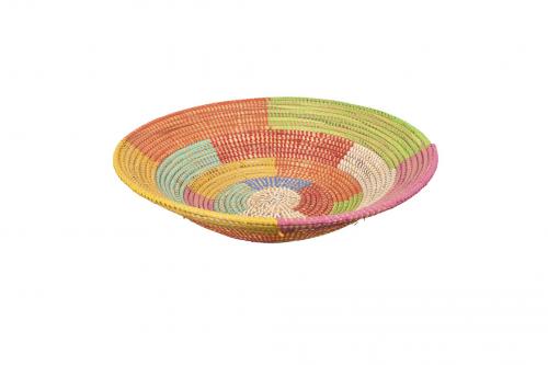 Corbeille Â« SOMONE Â» Couleurs multiples, en osier et plastique recyclÃ© - Matou DÃ©co