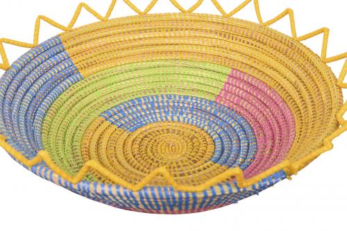 Corbeille Ã  fruits Ã©toilÃ©e Â« SOMONE Â» Couleurs multiples, en osier et plastique recyclÃ© - Matou DÃ©co
