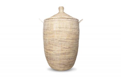 Panier Â« Ngaye Â» Uni naturel, en osier et plastique recyclÃ© - Matou DÃ©co